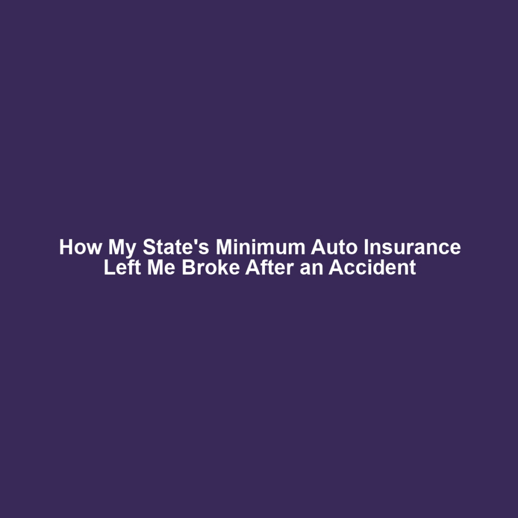How My State's Minimum Auto Insurance Left Me Broke After an Accident
